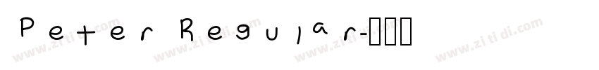 Peter Regular字体转换